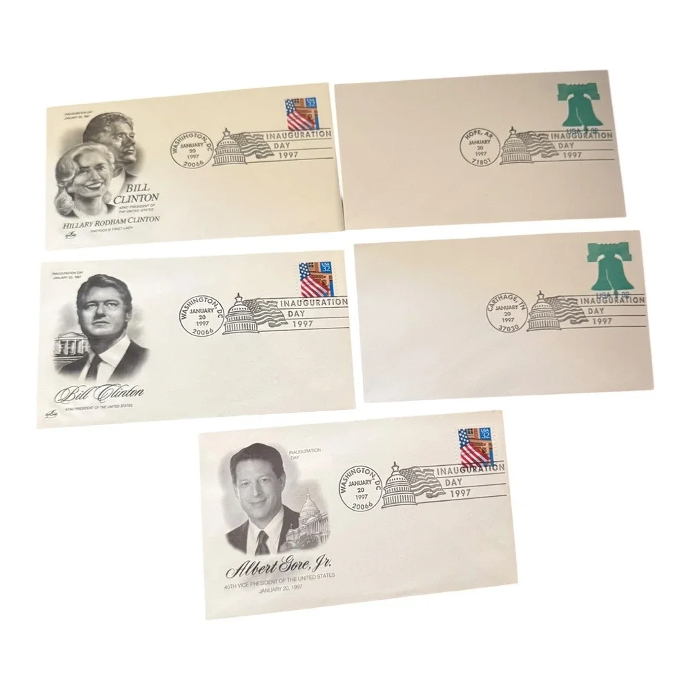 1997 USPS 53rd Presidential Inauguration Bill Clinton Al Gore Envelope Set